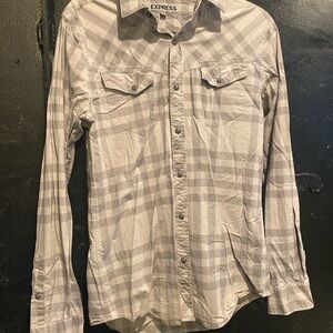Long sleeve button down.